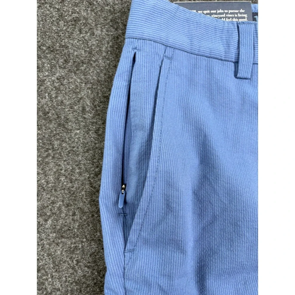 Vineyard Vines On-The-Go Seersucker Slim Fit Pants Mens 30x30 Moonshine Blue NEW